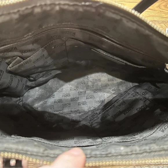 Michael Kors Black Monogram Tote - Picture 7 of 13